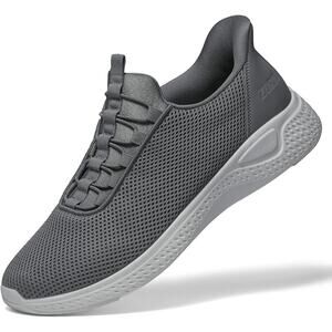 Zurin Mens Size 11 Gray Mesh Slip On Arch Support Walking Sneaker Athletic Shoes